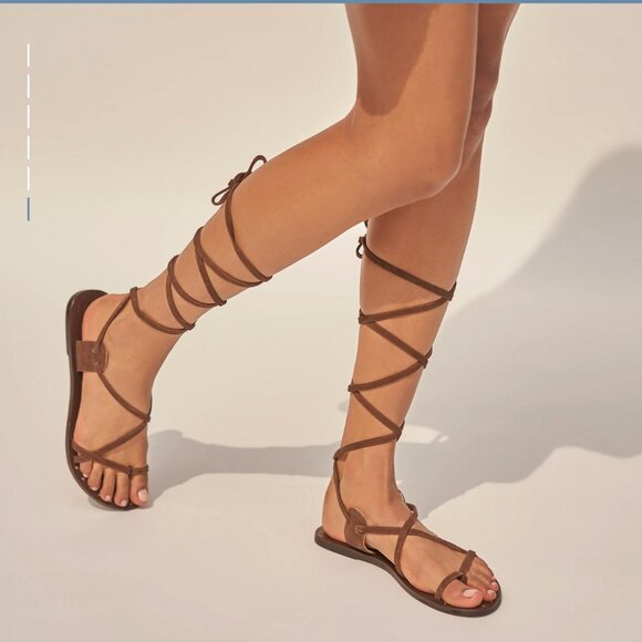 NEW Manebi St. Tropez leather tie up sandals x Alex Riviere Studio - Picture 2 of 5
